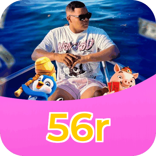 Interface do aplicativo 56r mostrando jogos disponíveis no iOS e Android